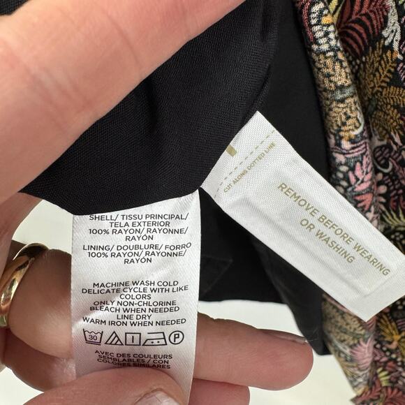 NEW LOFT Paradise Lost Dress M Jungle Animal Print Cinch Waist Twee Teacher Jess - Picture 10 of 10